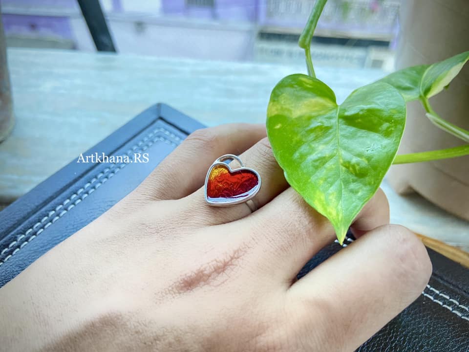 Red heart ring