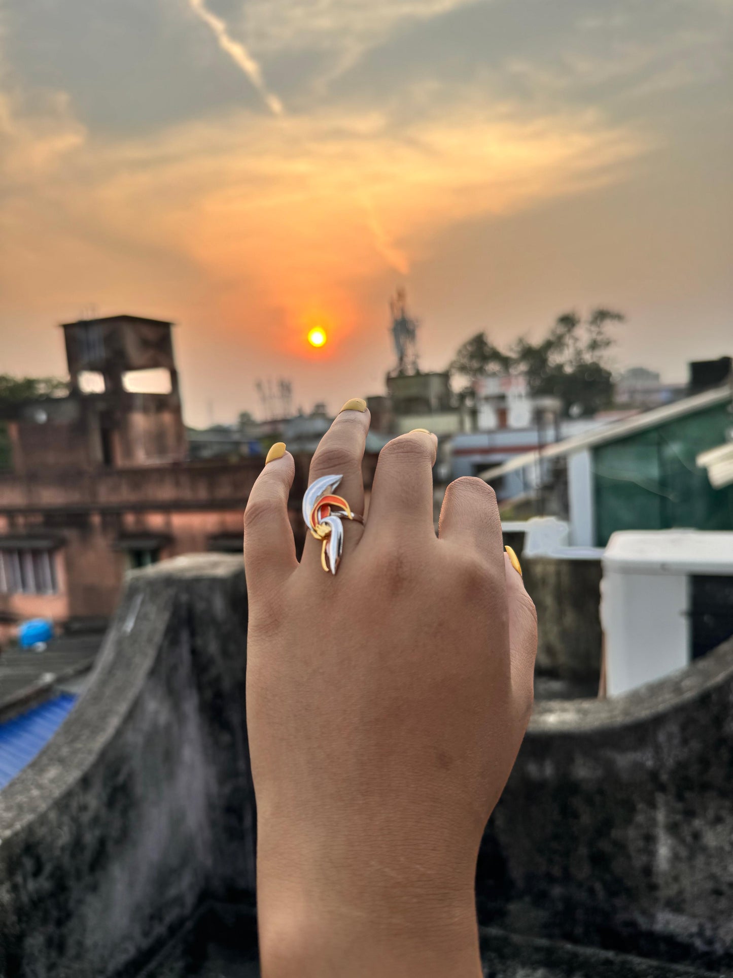 Palash flower ring