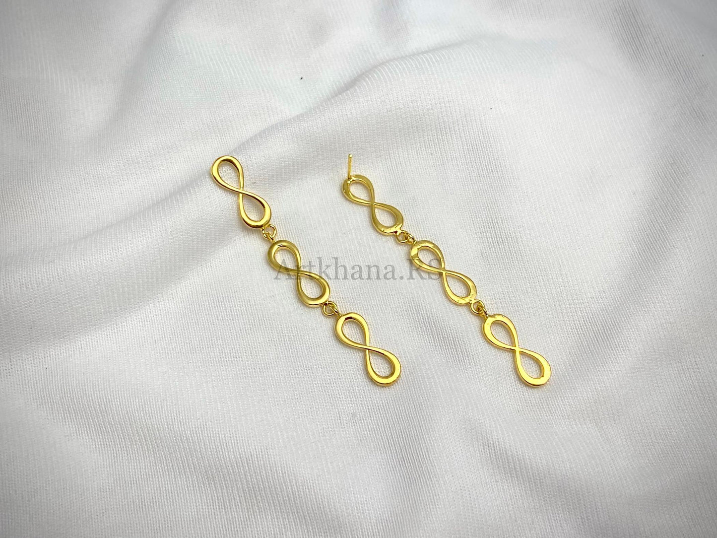 Infinity three layer earring