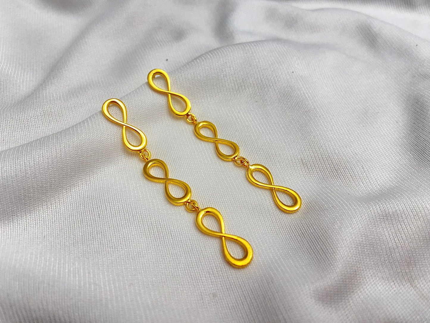 Infinity three layer earring