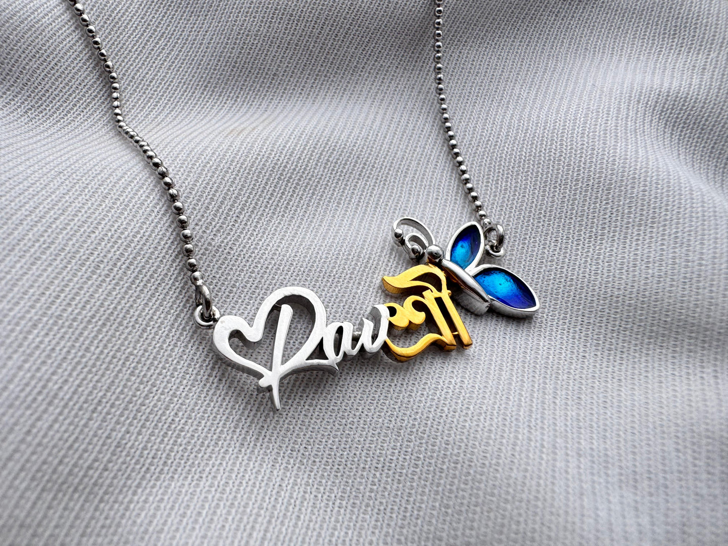 Personalized name pendants with chain