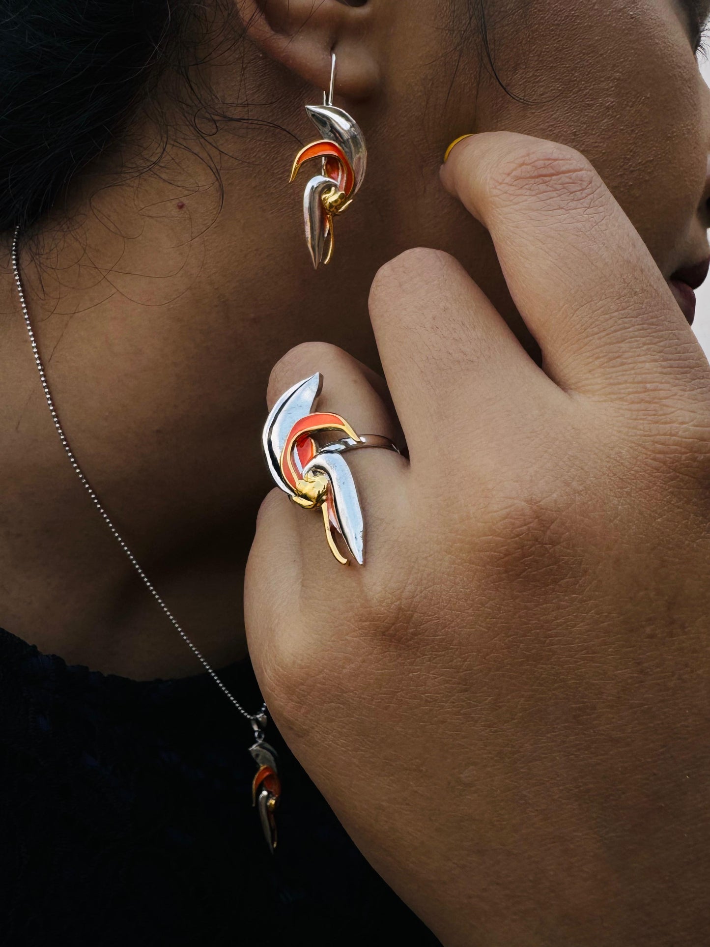Palash flower ring