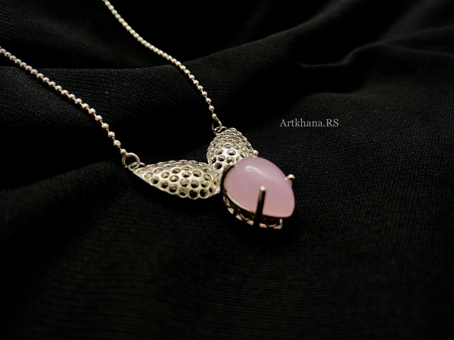 Rose quartz twin necklace