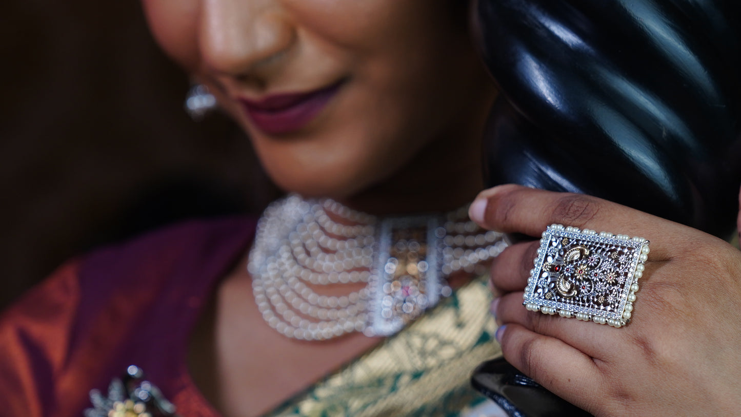 Peacock jal work ring