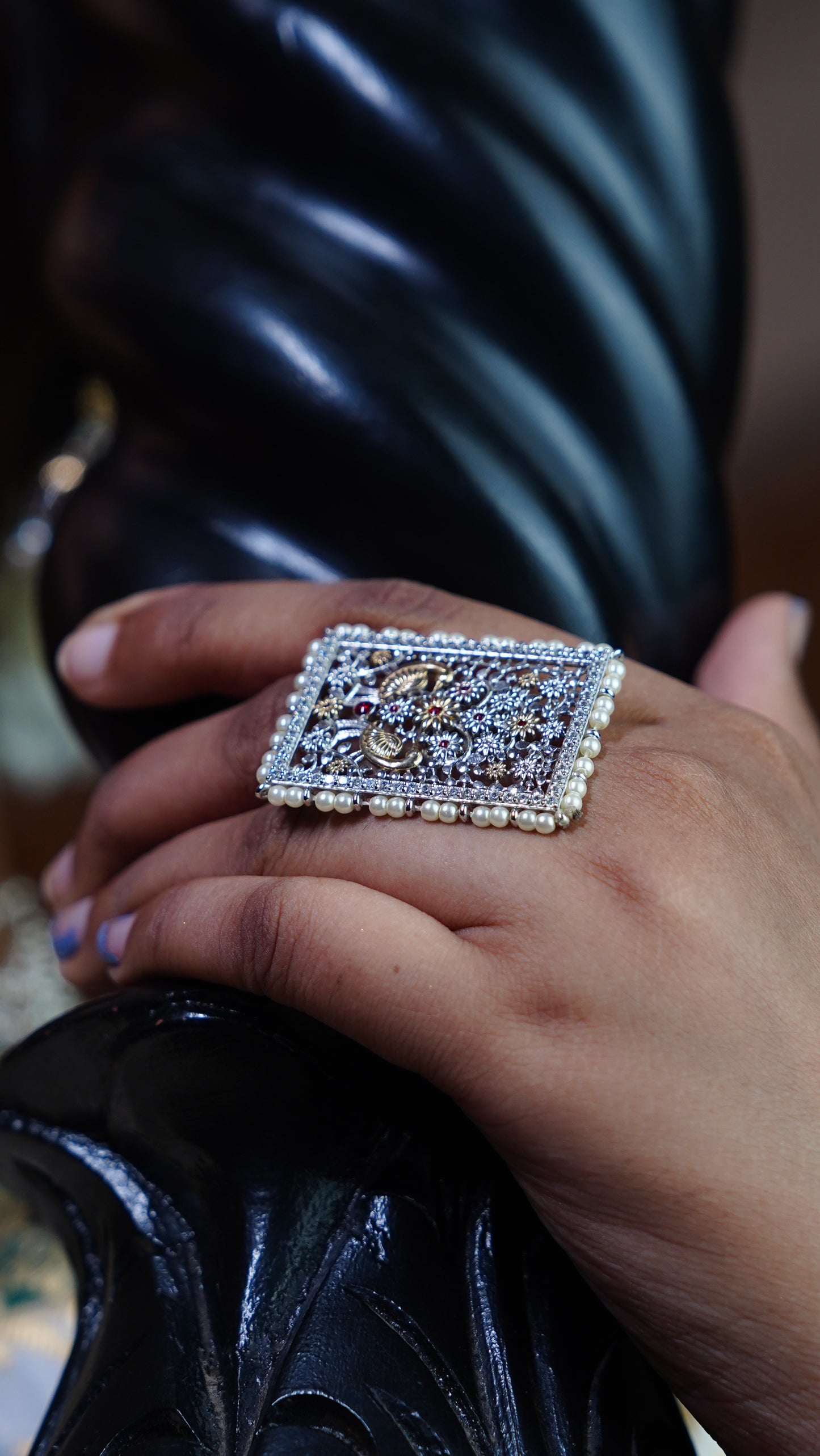 Peacock jal work ring