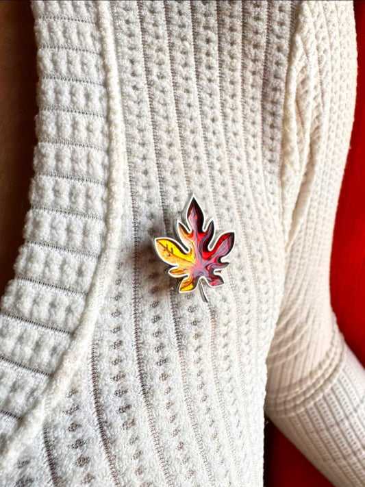Maple brooch