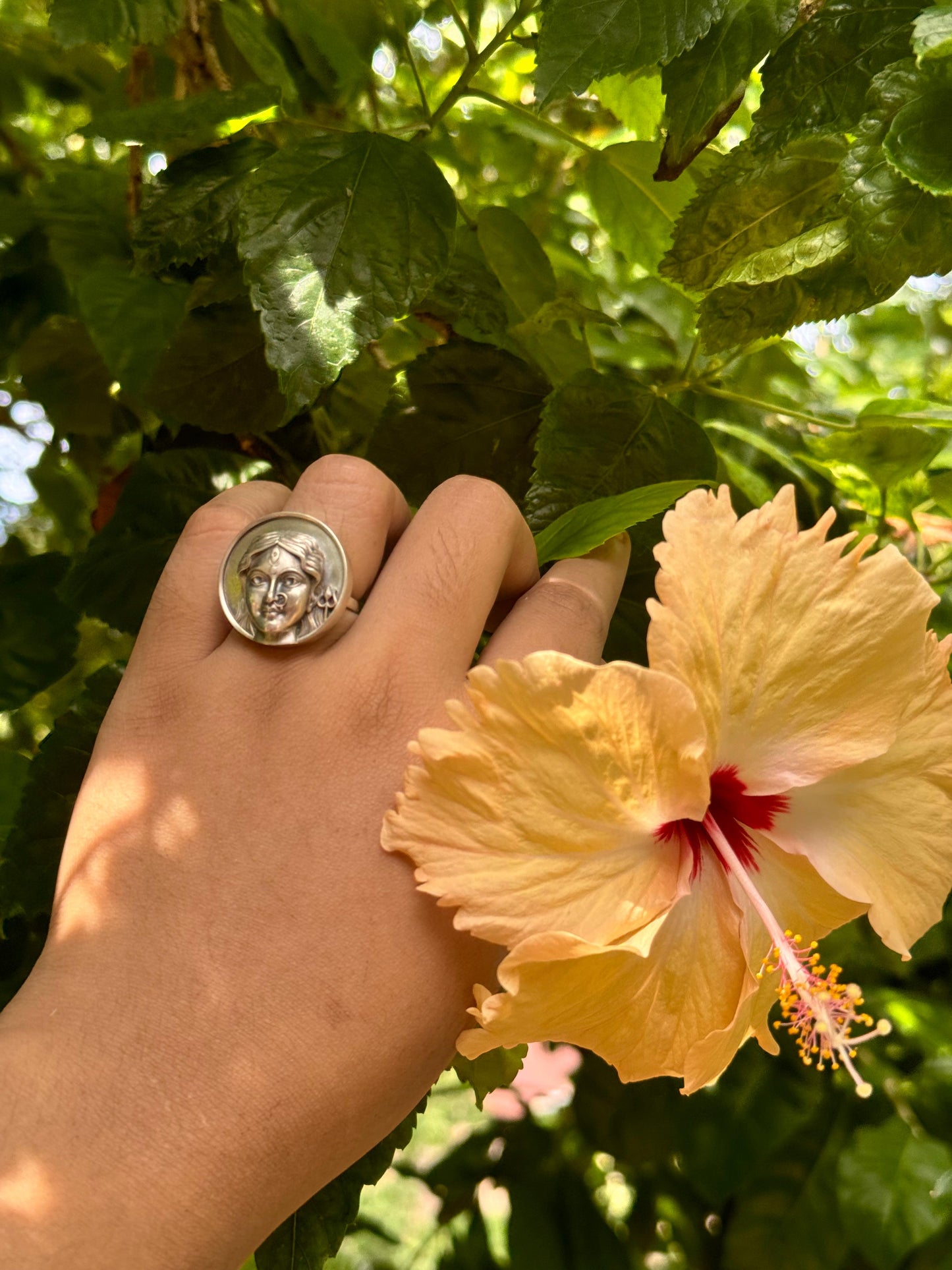 Ma Durga coin ring