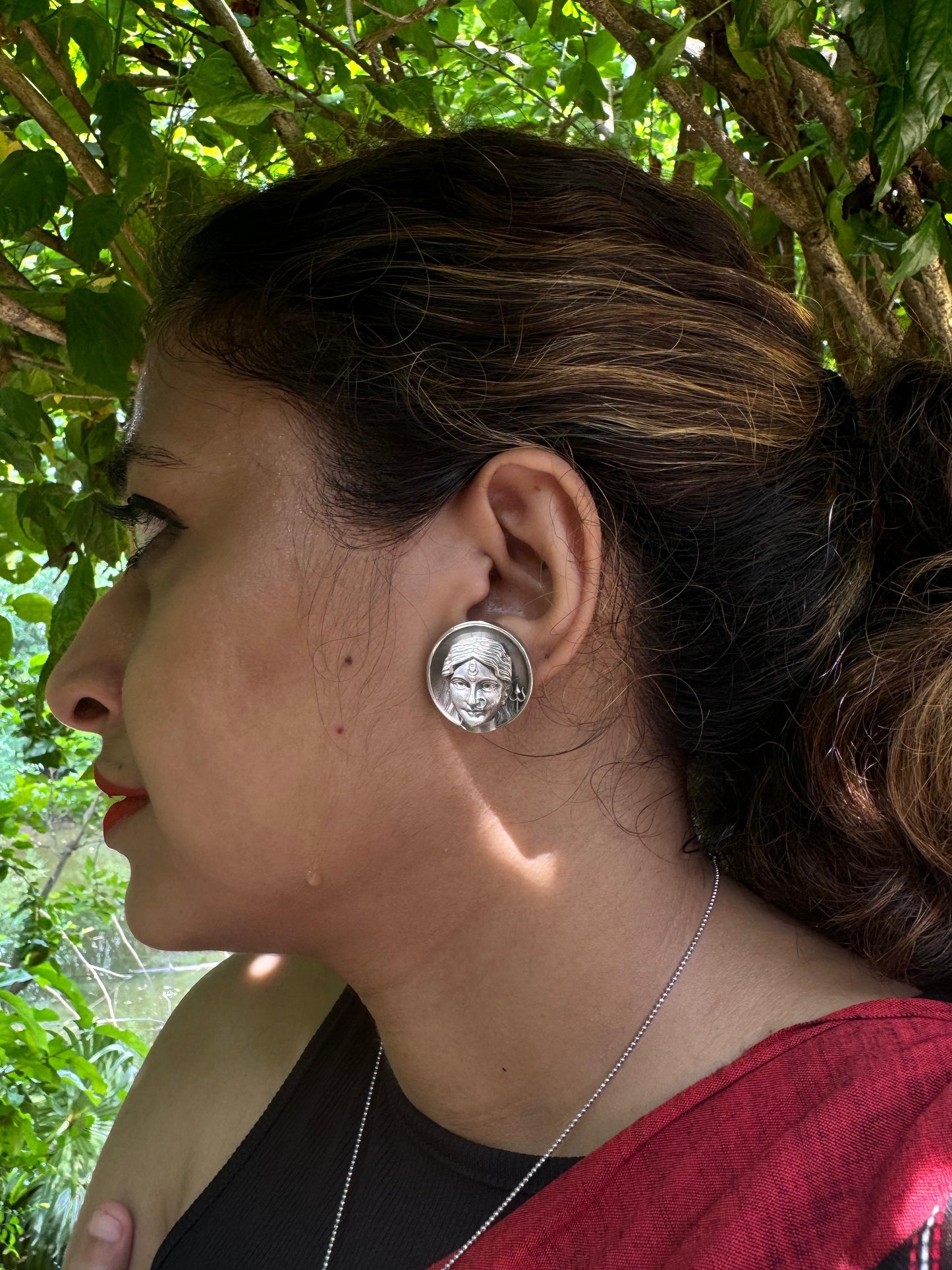 Ma Durga coin earring