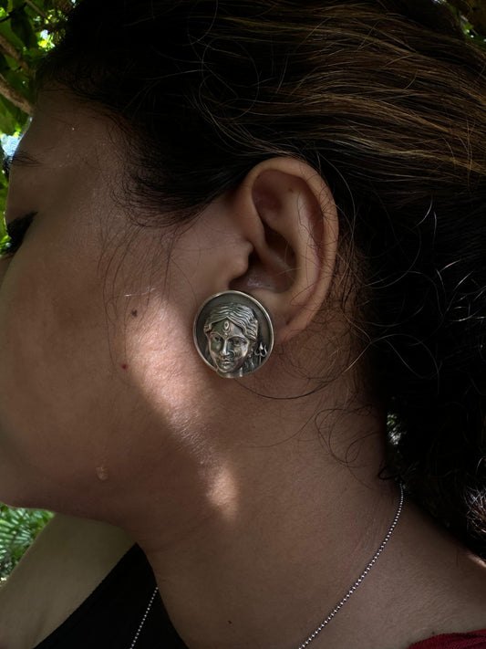 Ma Durga coin earring