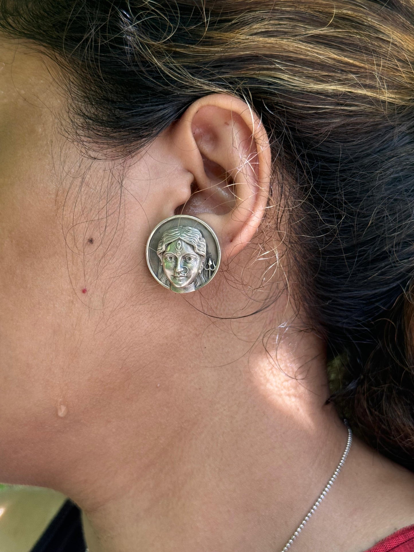 Ma Durga coin earring