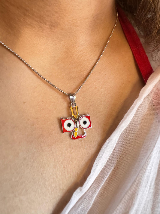 Jagannath eye pendant in dual tone