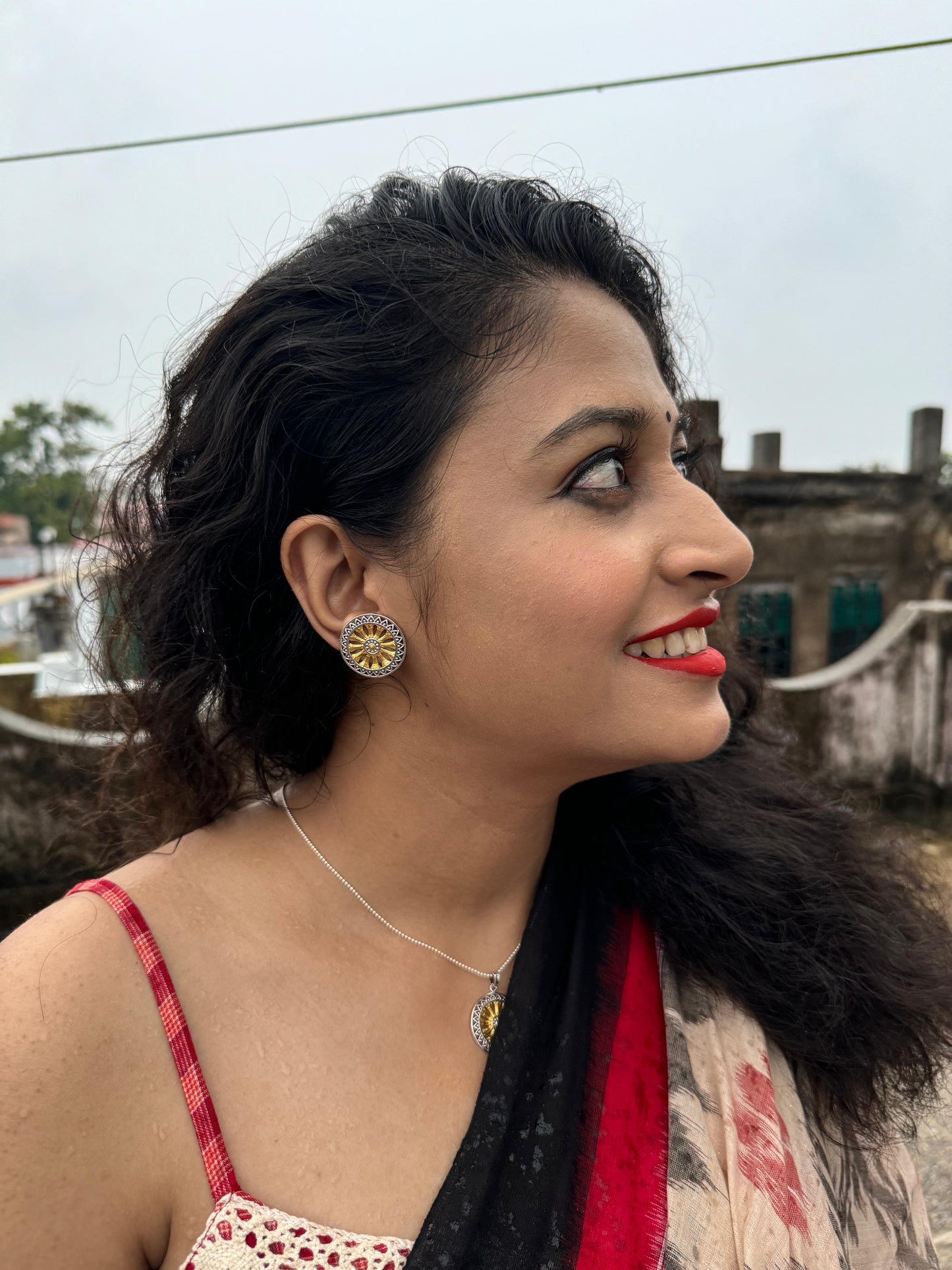 Jagannath's chariot wheel earring