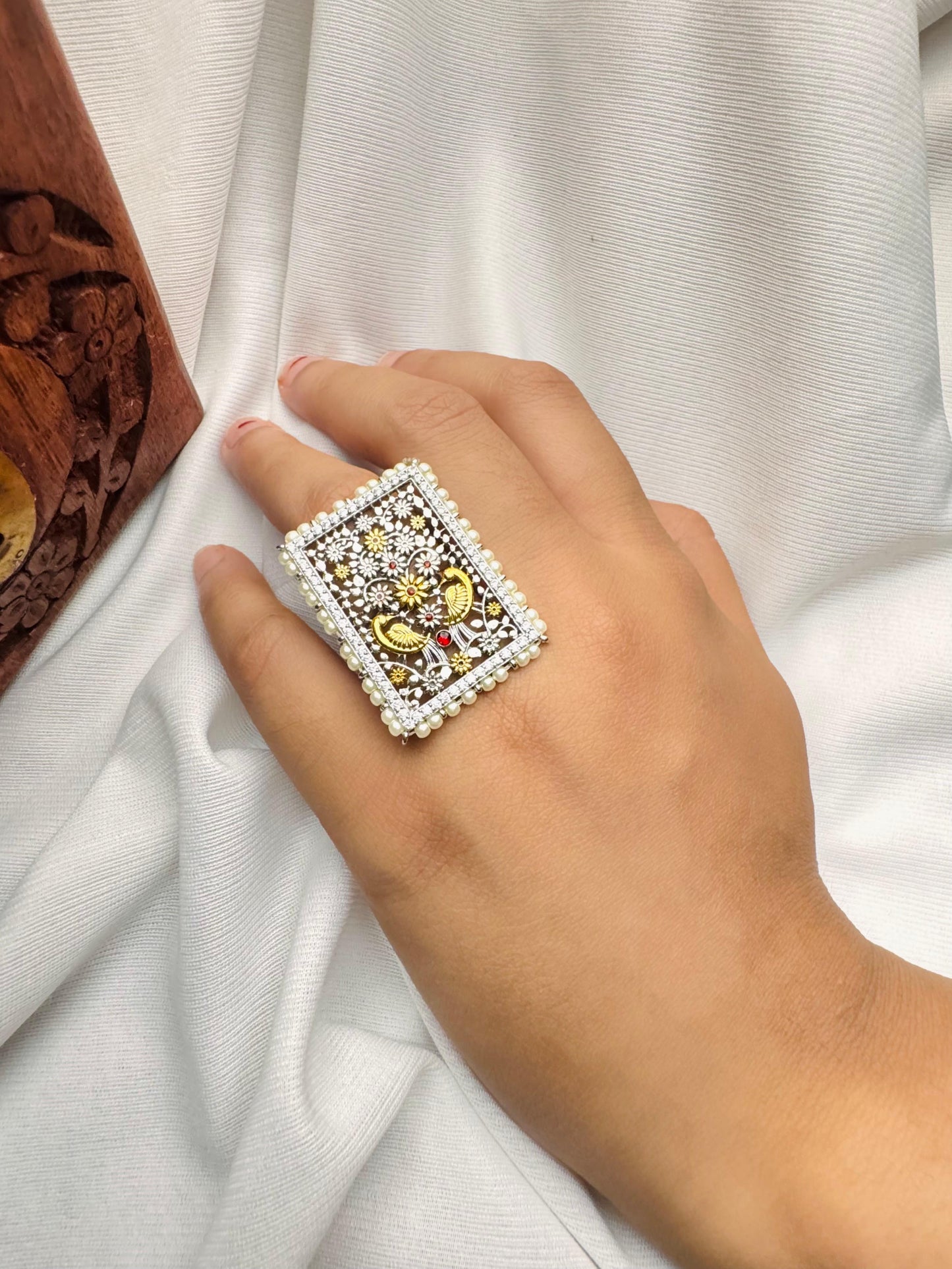 Peacock jal work ring