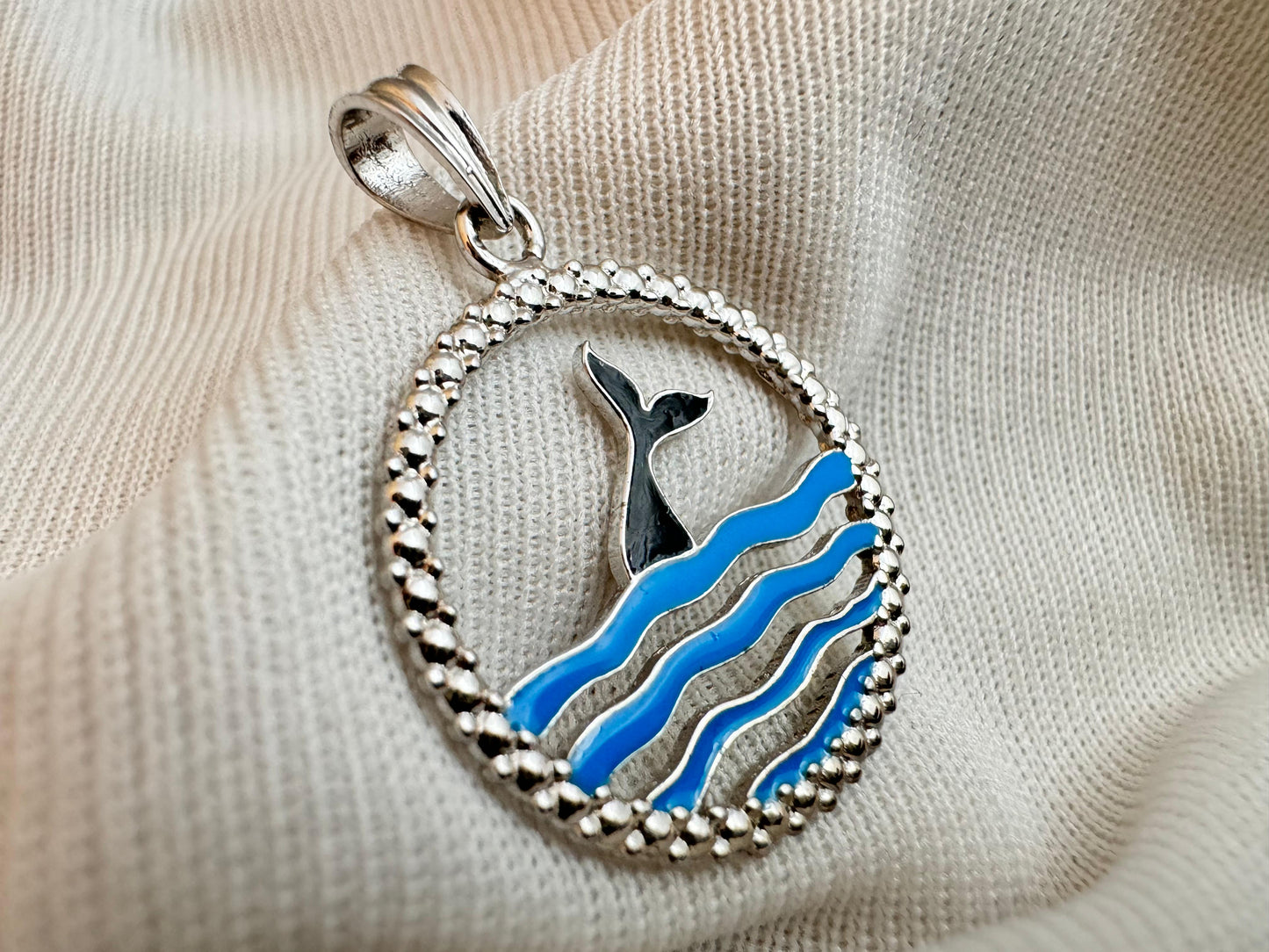 Fish in ocean pendant