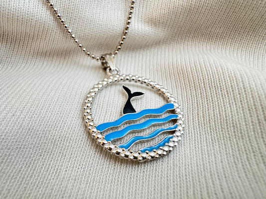 Fish in ocean pendant