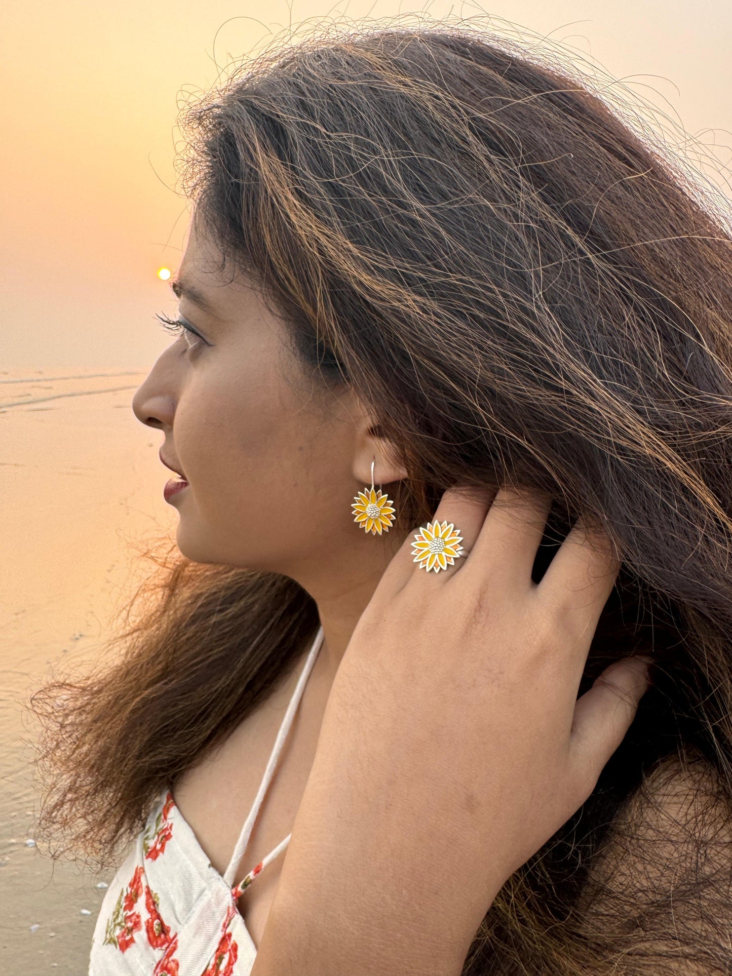 Sunflower earring