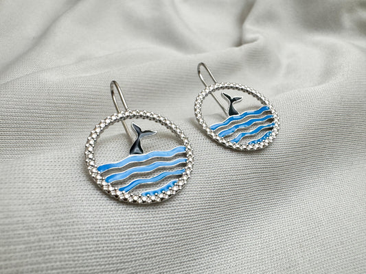Fish in ocean earring (Hanging)
