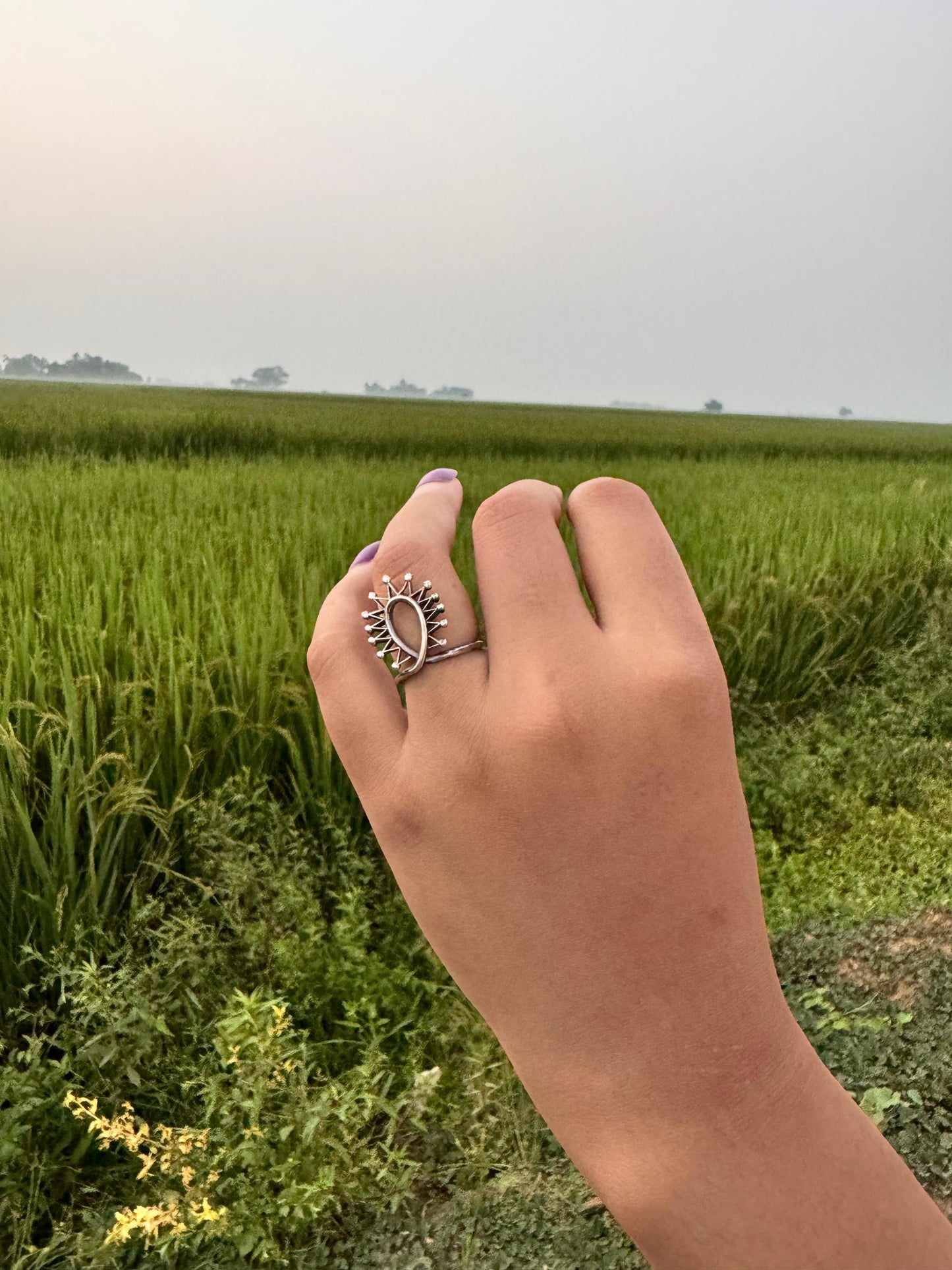 Boho spike ring