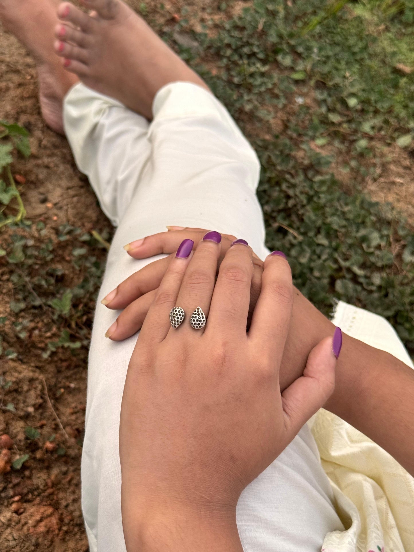 Boho twin ring
