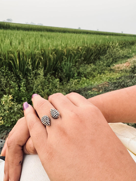 Boho twin ring