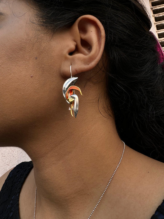 Palash flower earring