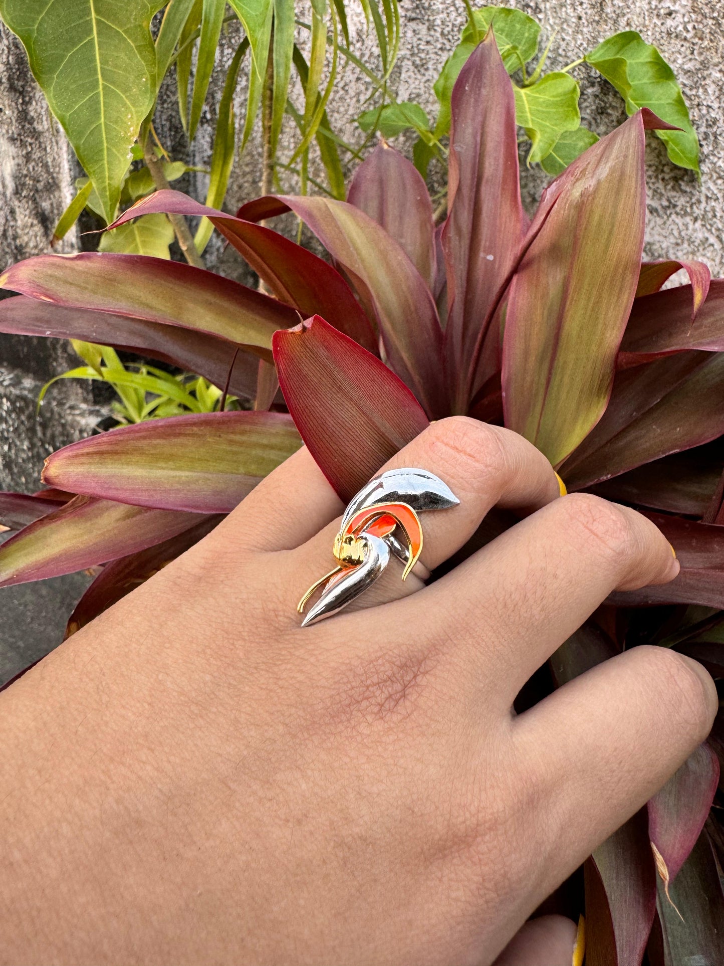 Palash flower ring
