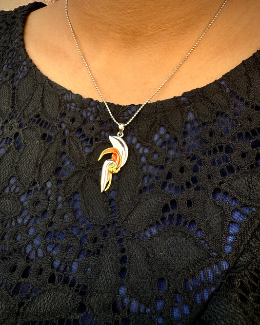 Palash flower pendant