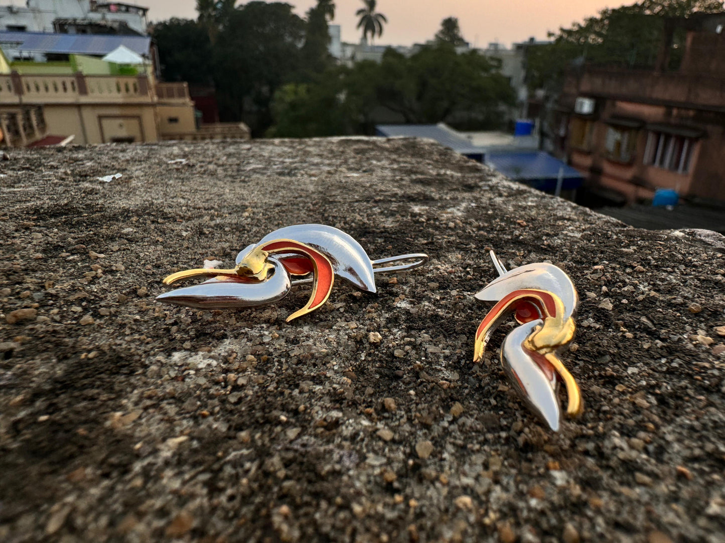 Palash flower earring