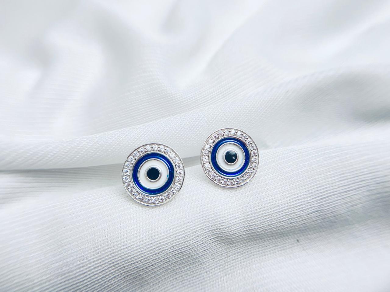 Evil eye earring