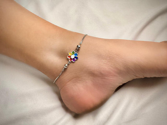 Rainbow anklet