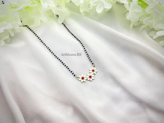 Flower stacked mangalsutra