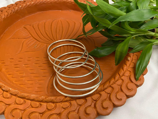 Plain silver bangles