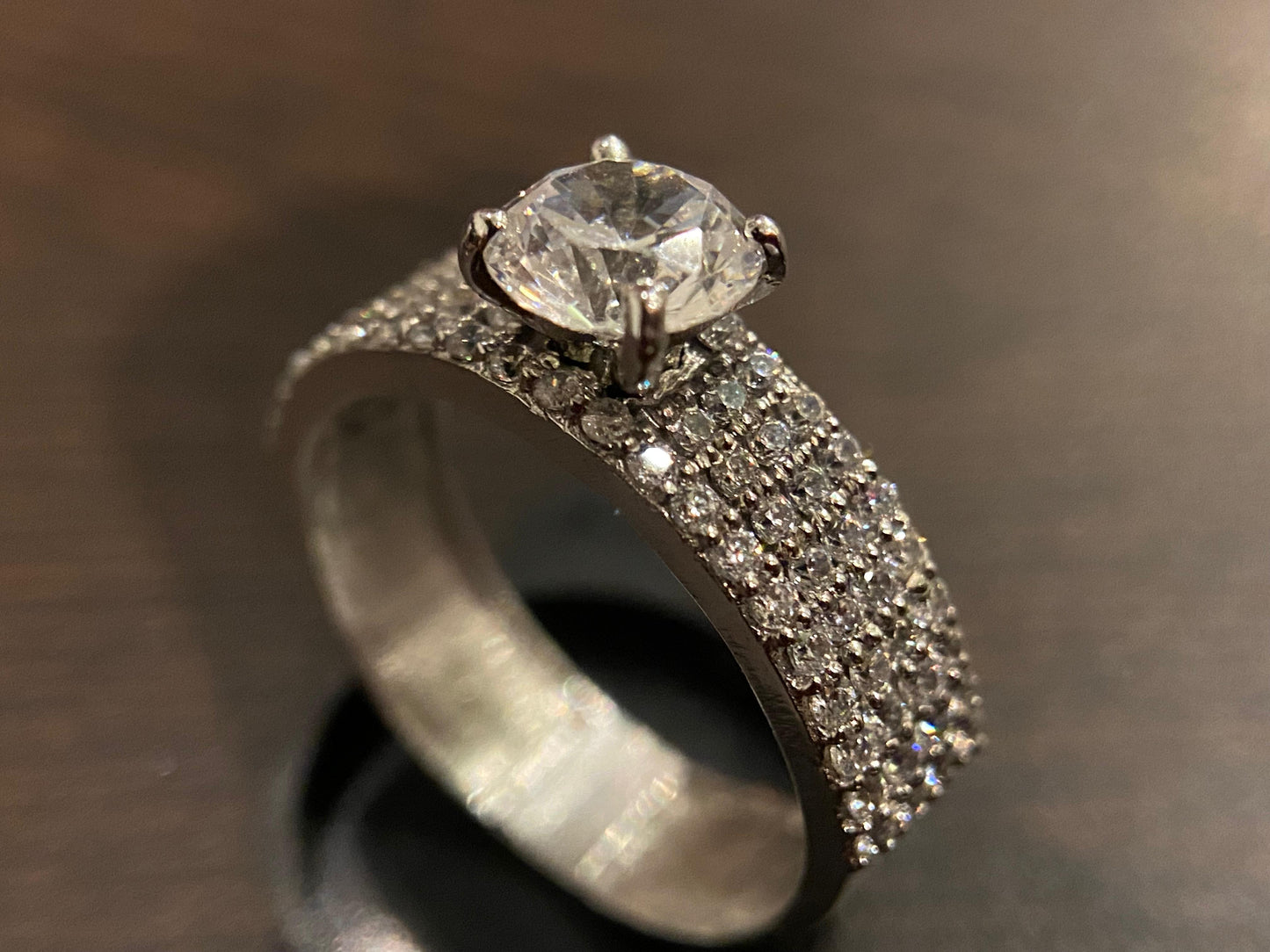 Band solitaire ring