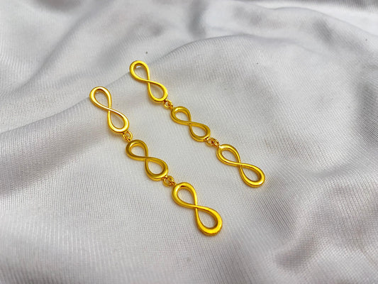 Infinity three layer earring
