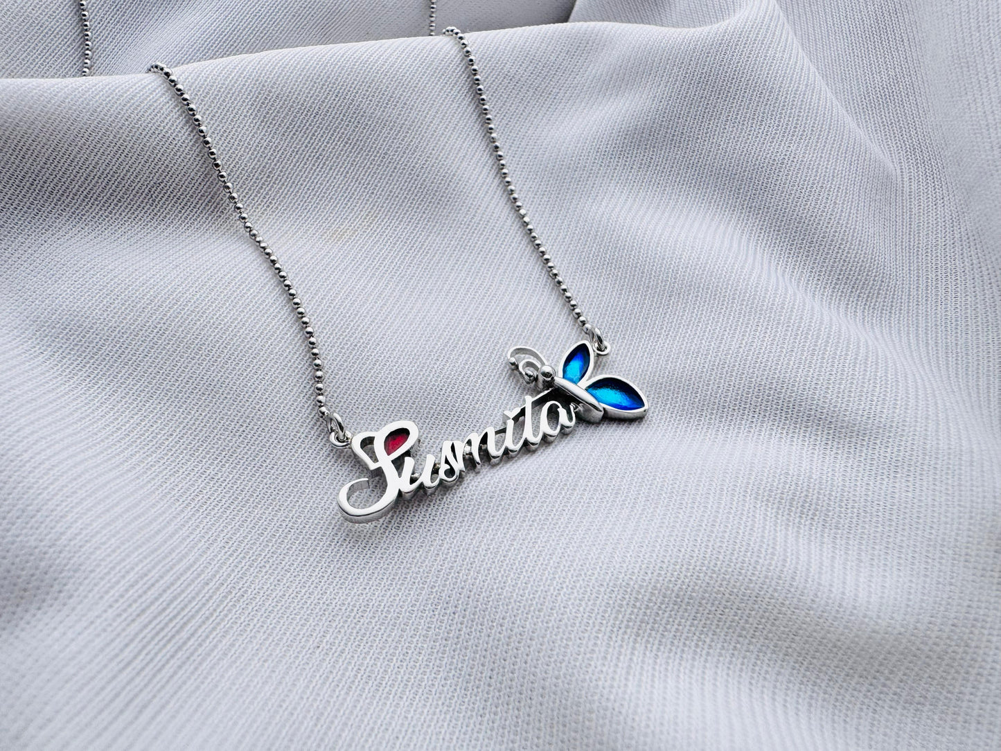 Personalized name pendants with chain