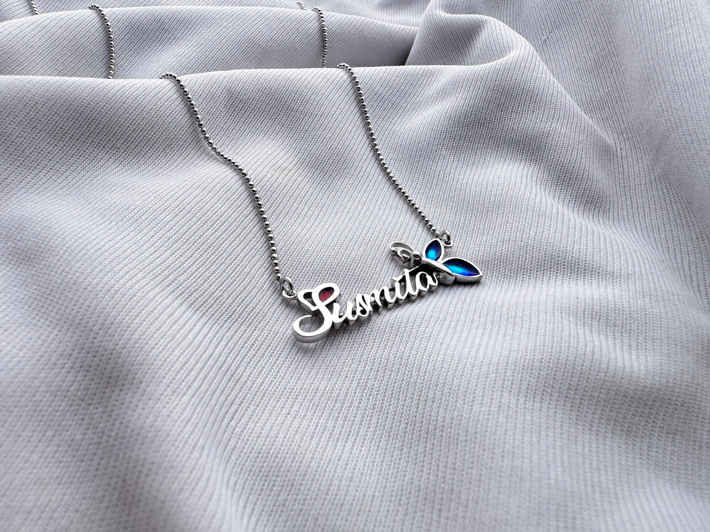 Personalized name pendants with chain