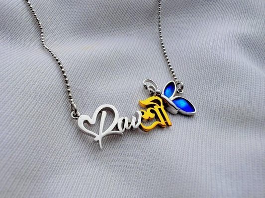 Personalized name pendants with chain