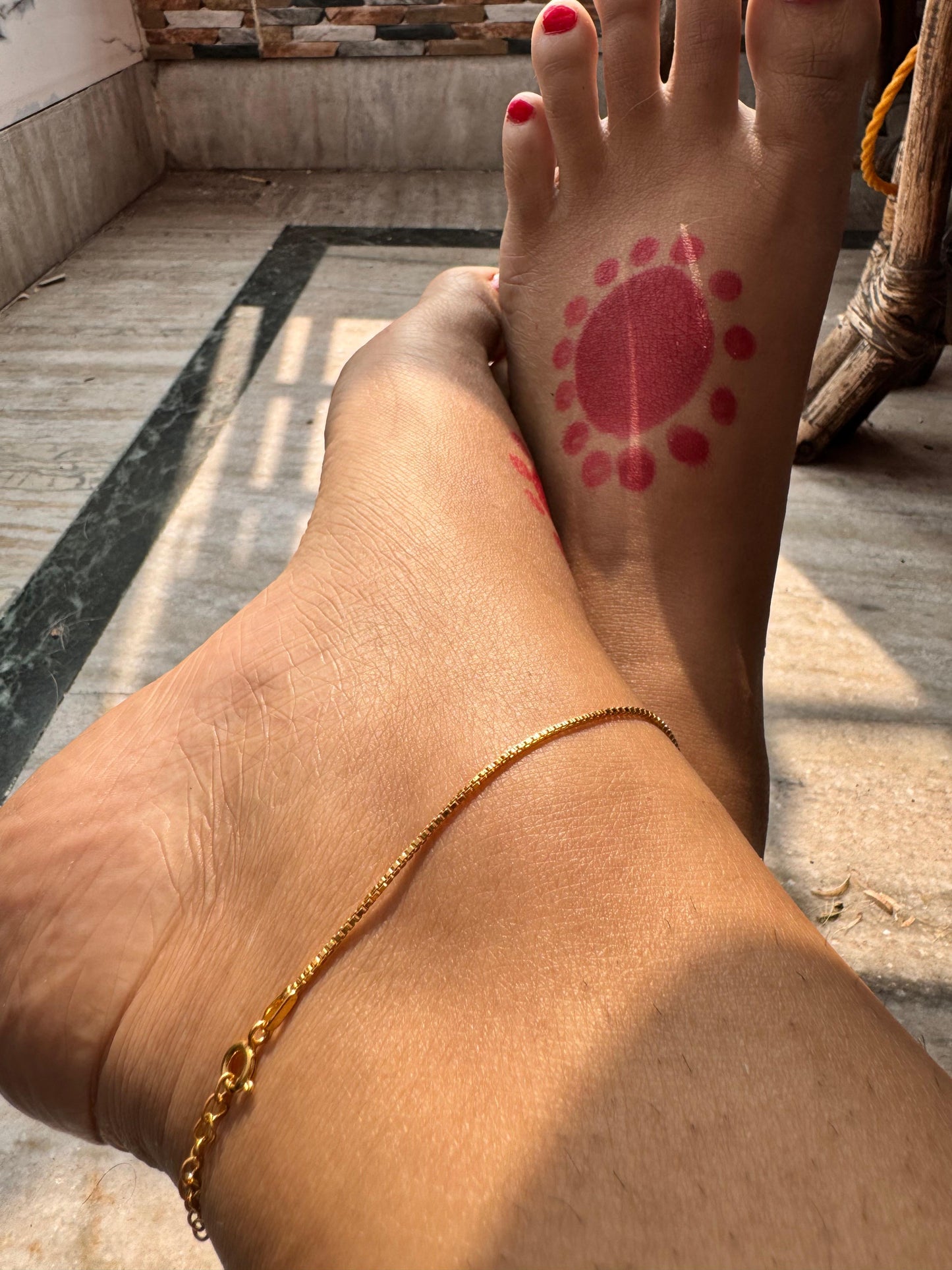 Box chain anklet