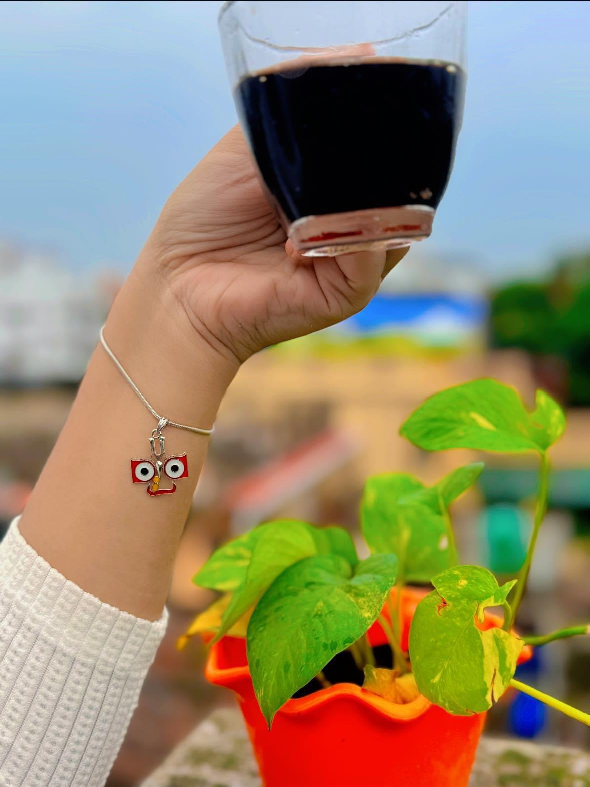 Jagannath eye pendant charm wristlet