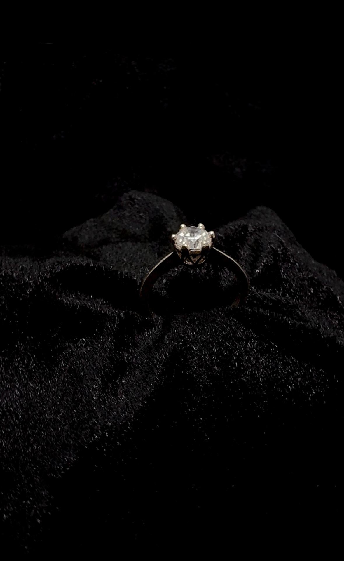 Sleek Solitaire adorned ring