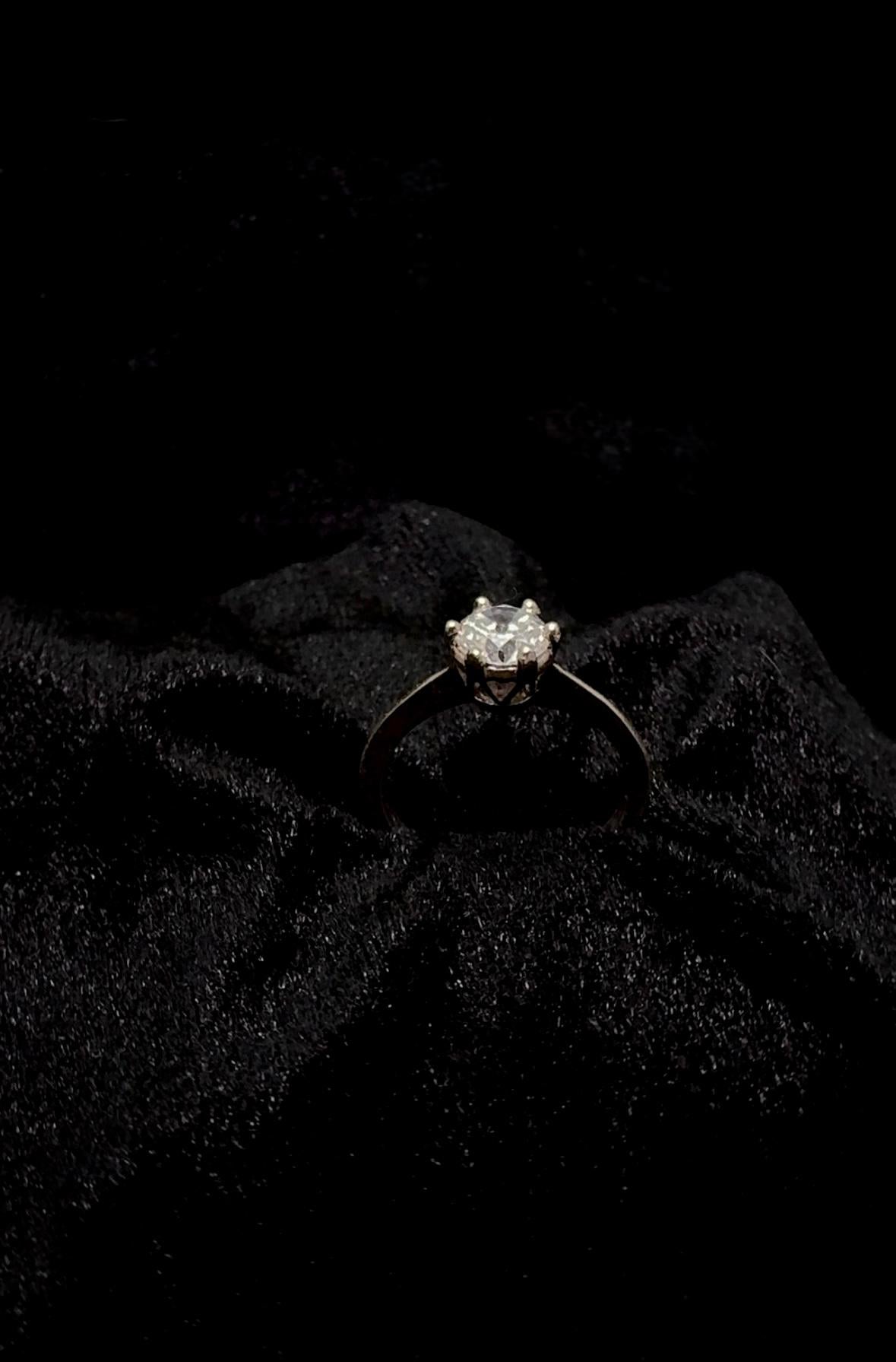 Sleek Solitaire adorned ring