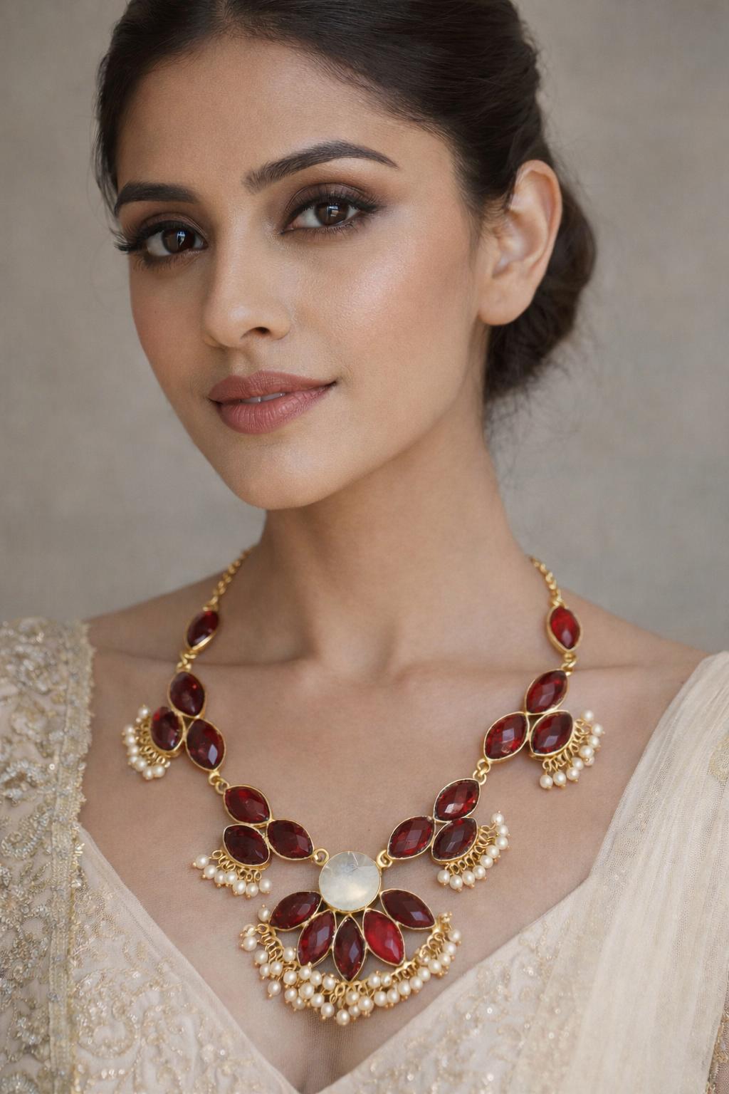 Statement traditional fashion necklace