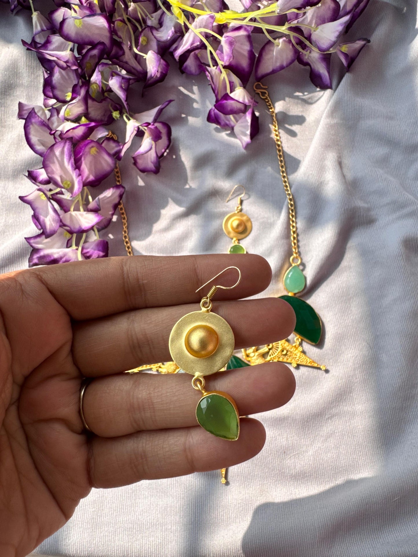 Fashion statement brass necklace