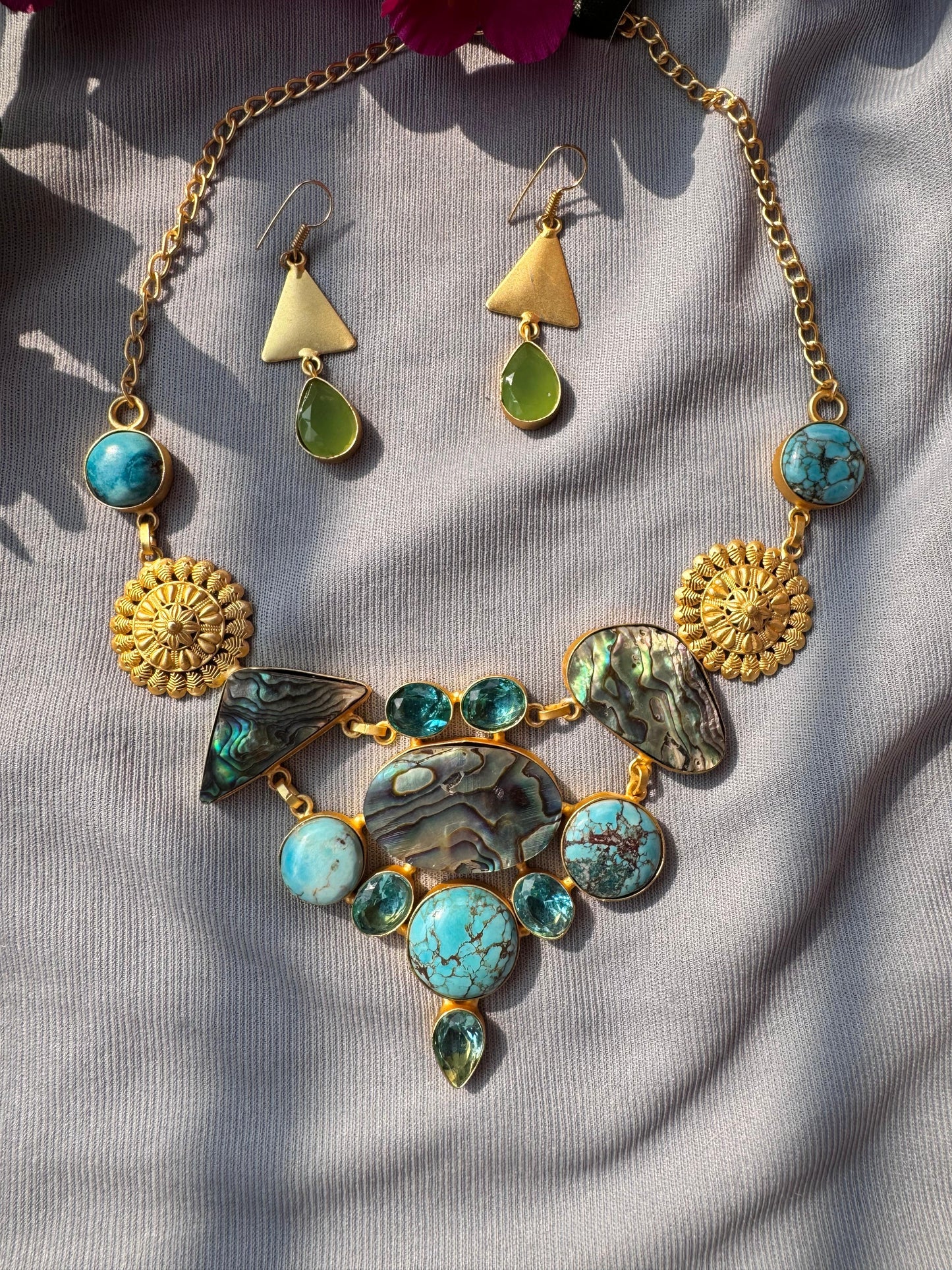 Fashion statement brass necklace