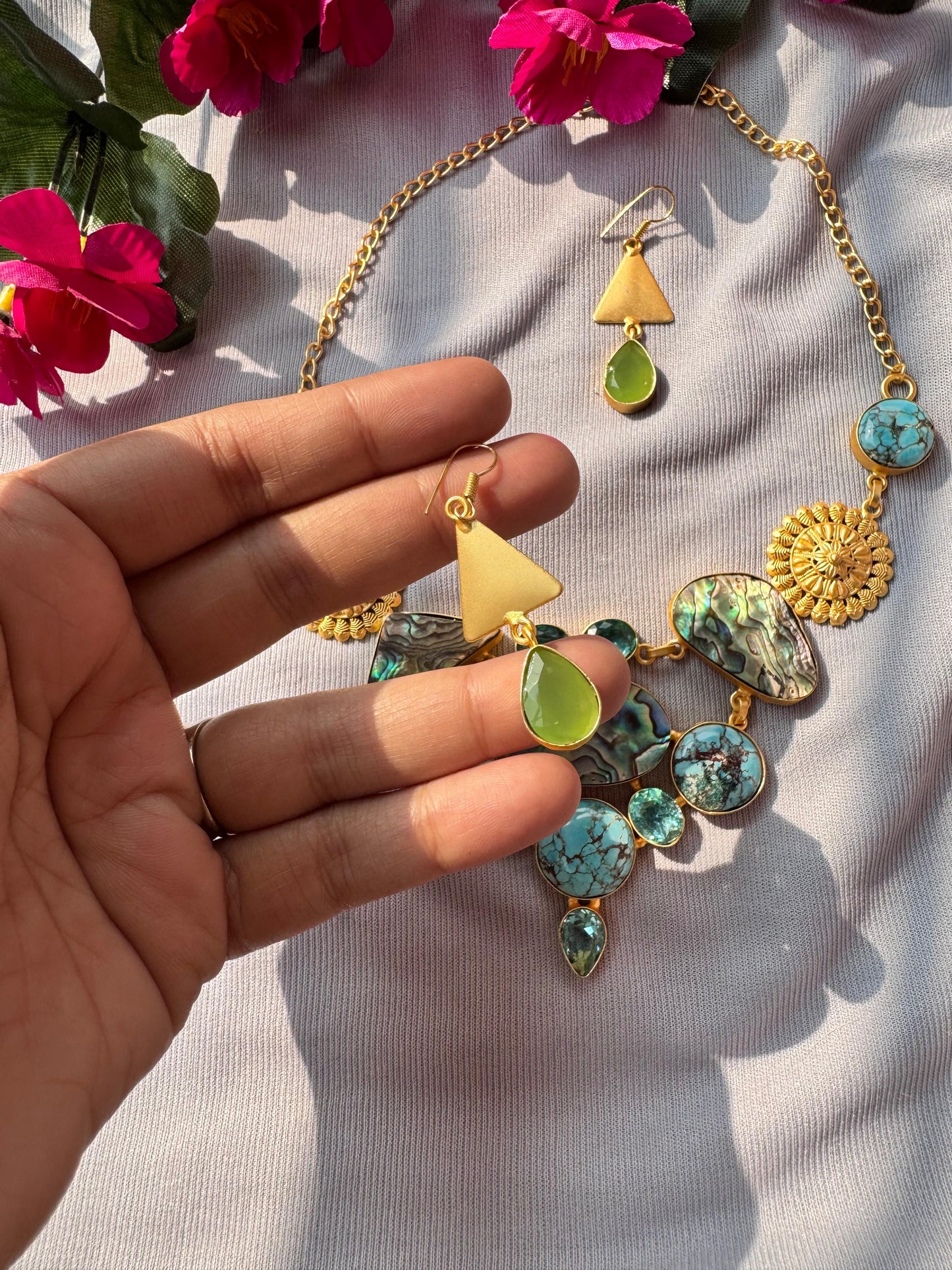 Fashion statement brass necklace