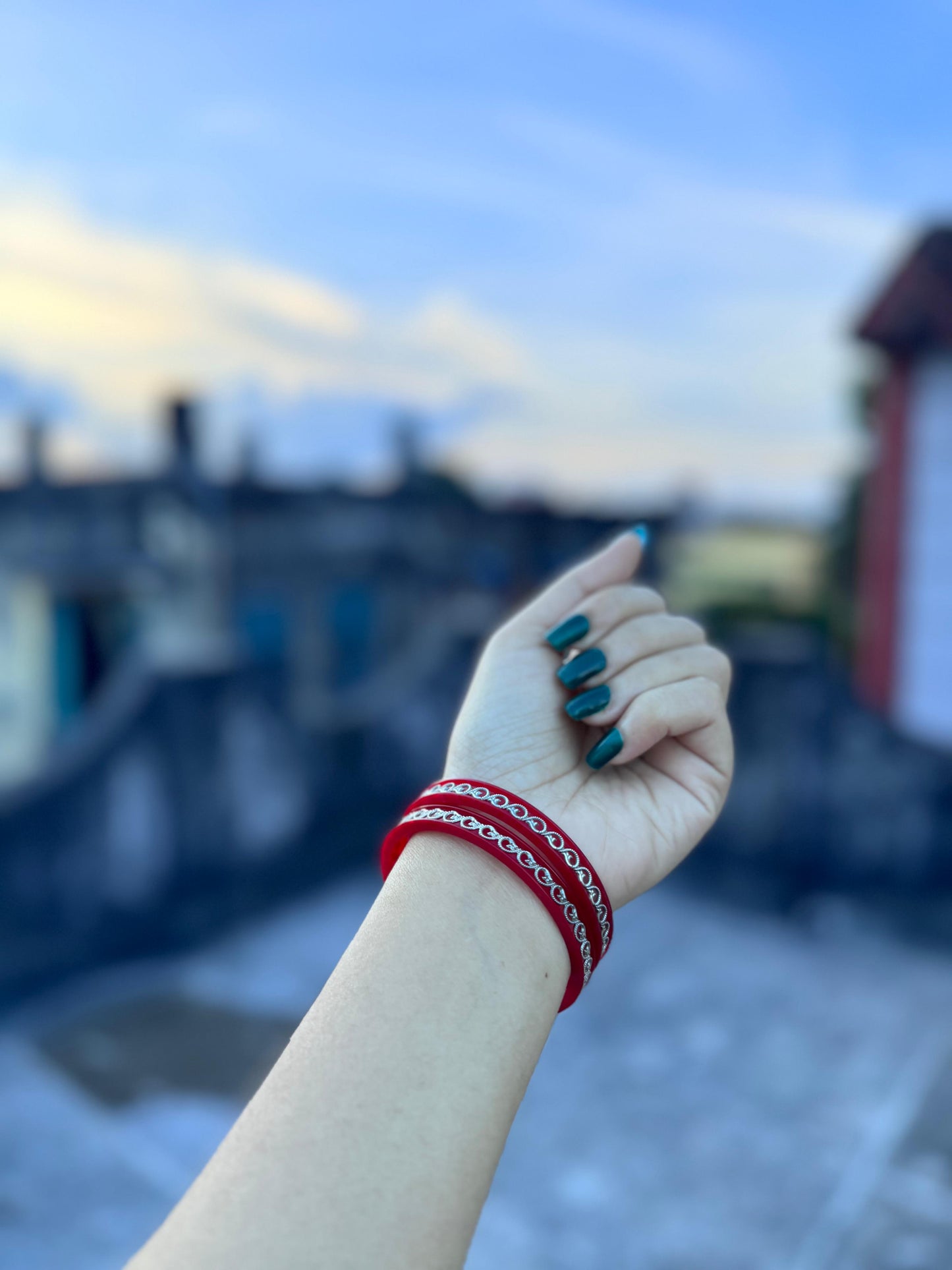 Alpona pola bangle