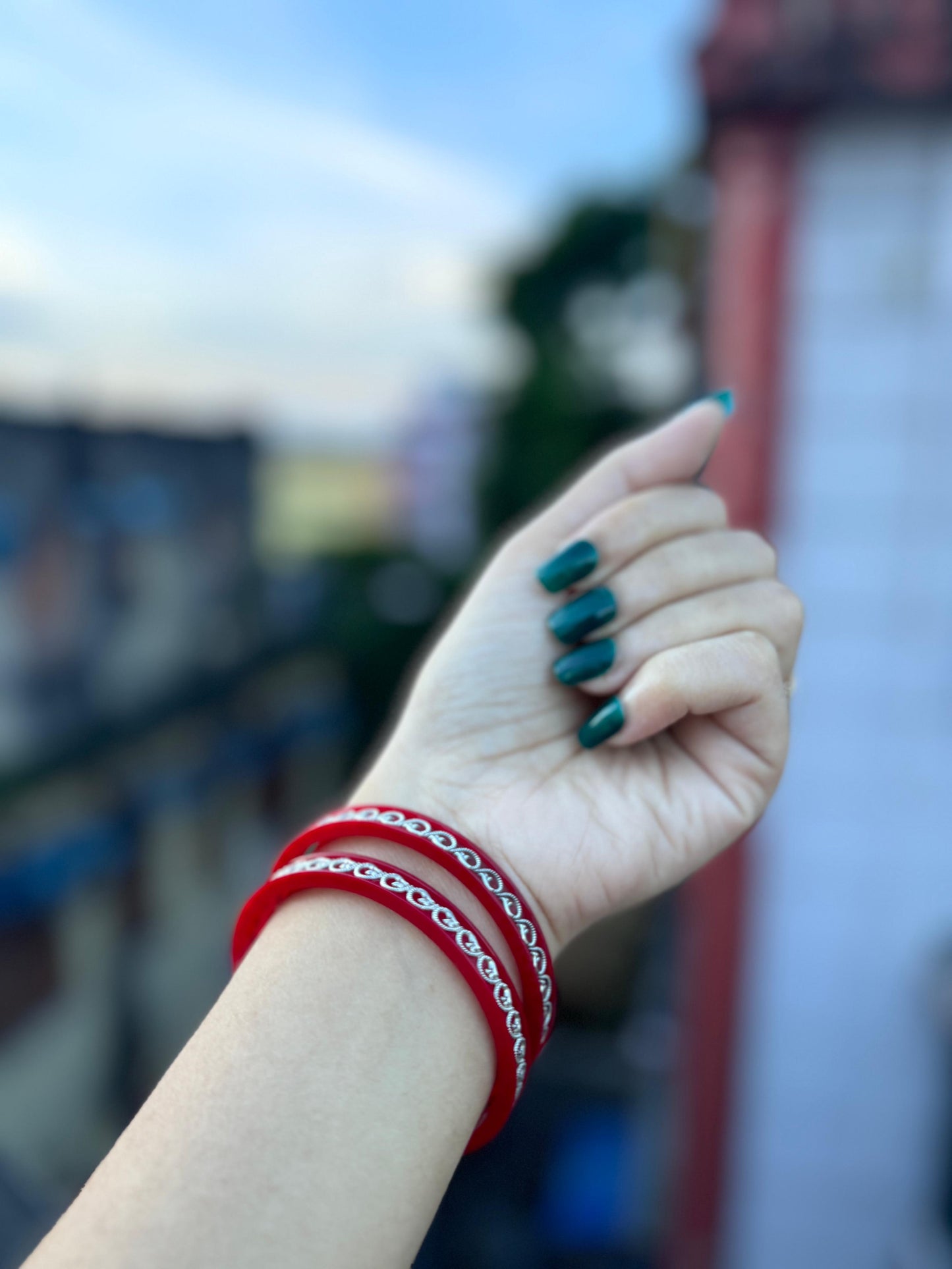 Alpona pola bangle