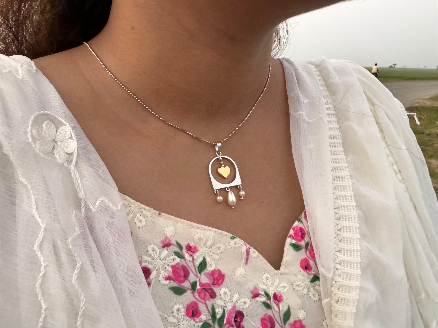 Gold heart pendant